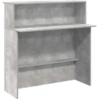 vidaXL Mostrador de recepción, color gris hormigón, 100 x 50 x 103,5 cm, material de madera