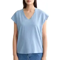 Scotch & Soda Slub V-neck T-shirt Faded Denim Talla: XS | Camisetas de Seda Outlet | Mujer | Azul