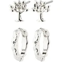 Pilgrim Pendientes 'Piper' plata