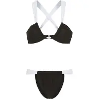 LASCANA Bikini negro / blanco