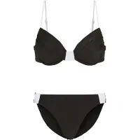 LASCANA Bikini negro / blanco