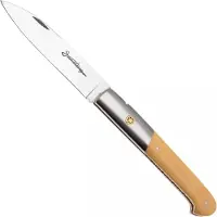 Laguiole En Aubrac Sauveterre Boxwood, Matt Stainless Bolster, Mosaic Pin, navaja, 11 cm