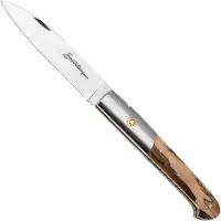 Laguiole En Aubrac Sauveterre Spalted Beechwood, Matt Stainless Bolster, Mosaic Pin, navaja, 11 cm