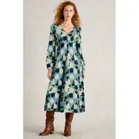 White Stuff Megan Jersey Dress Blue Print Talla: 8 REGULAR | Vestidos Midi Outlet | Mujer | Azul