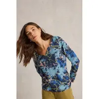 White Stuff Nelly Ls Tee Navy Multi Talla: 8 | Manga Larga Outlet | Mujer | Azul