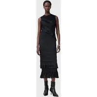 AllSaints Nyla Dress Black Talla: 12 | Vestidos Midi Outlet | Mujer | Negro