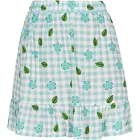 Swirly Falda 'Back To School' turquesa / blanco