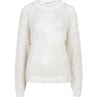 Esqualo Sweater Cotton Sequins Off White Talla: M | Sudaderas con Capucha Outlet | Mujer | Blanco