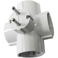 EDM Regulador de enchufes , cuádruple, 2400 W, 250 V, 16 A, fabricado en plástico termoplástico