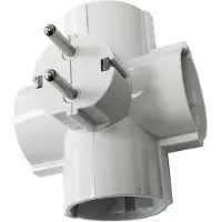 EDM Regulador de enchufes , cuádruple, 2400 W, 250 V, 16 A, fabricado en plástico termoplástico
