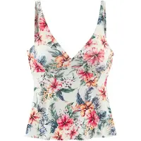 LASCANA Top de tankini crema / verde claro / rojo