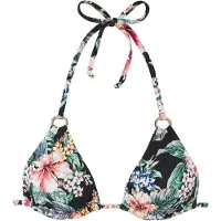 LASCANA Top de bikini verde / rojo / negro