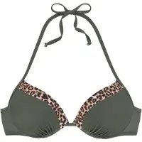 LASCANA Top de bikini beige / marrón / oliva