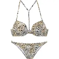 LASCANA Bikini beige claro / gris claro / negro / blanco