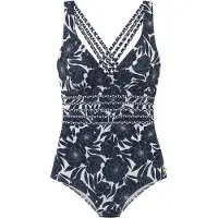Sunseeker Traje de baño marino / blanco