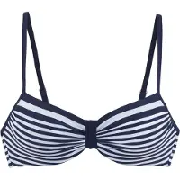 LASCANA Top de bikini marino / blanco