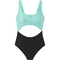 LASCANA Bañador de natación azul oscuro / negro