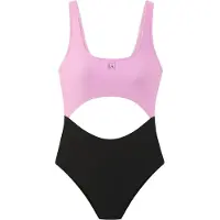 LASCANA Bañador de natación lila claro / negro