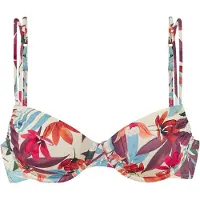 LASCANA Top de bikini crema / azul claro / mora / rojo