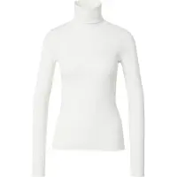 Ralph Lauren para mujer. 211976982001 Jersey elástico de cuello vuelto blanco (M), Casual, Manga larga, Lyocell, outl