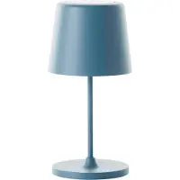 Brilliant Lámpara de mesa LED recargable Kaami, 2 W, 310 lúmenes, 3000 K, color azul, juego de 2 unidades