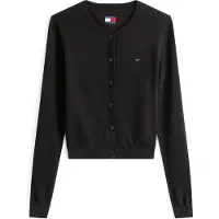 Tommy Hilfiger Cárdigan 'Flag Embroidery Slim' negro