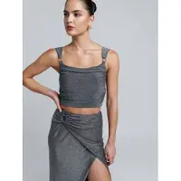 BWLDR Top 'MYRA' gris oscuro