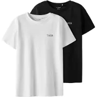 TWO SOON Camiseta negro / blanco