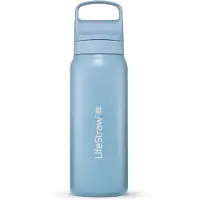 LifeStraw Go Icelandic Blue GOST-530ML-ICE Stainless Steel, botella de agua con filtro de 2 fases, 530 ml