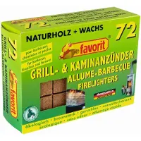 Favorit : 72 unidades de pastillas encendedoras para parrillas y chimeneas. (Número de artículo: 1828)
