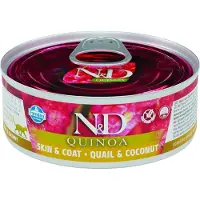 Farmina Comida Para Gatos Quinoa Skin Coat Quail Box 24x80g