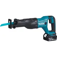 Makita Sierra de sable DJR186RTE, 18 V, tecnología Li-ion (2 baterías de 5Ah) + estuche