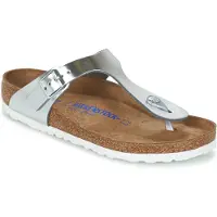 Birkenstock Chanclas Gizeh Soft Footbed mujer - Plata - 35