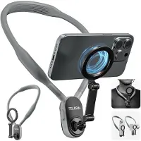 Telesin Soporte magnético para el cuello con MagSafe para smartphone, gris