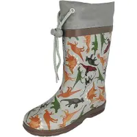 Beck Botas de lluvia 'Dinoland' cognac / gris / verde / naranja