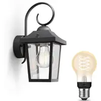 Philips Hue Pack: Aplique Buzzard (negro) + Bombilla Filamento E27 Luz Cálida