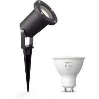 Philips Hue Pack: Foco Puled (negro) + Bombilla Gu10 Luz Blanca Cálida