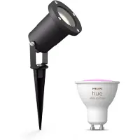Philips Hue Pack: Foco Puled (negro) + Bombilla Gu10 Rgb