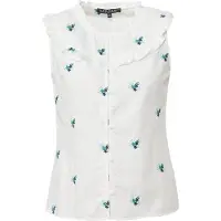 KOROSHI Blusa azul oscuro / menta / blanco