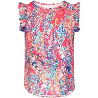 Faina Top 'Fashion Look' navy / amarillo / rosa / blanco