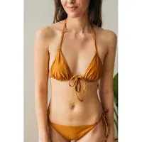 TWOTHIRDS Pabay Top - Dark Mustard Talla: L | Bikinis Outlet | Mujer | Amarillo