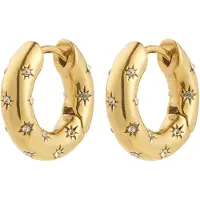 Pilgrim Pendientes 'Nevaeh' oro / transparente