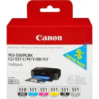 Canon PGI-550/CLI-551 PGBK/C/M/Y/BK/GY Multi Pack