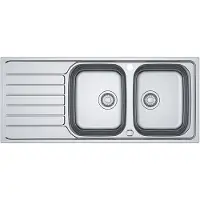 Franke Fregadero modelo SPARK SKX 621, de acero inoxidable, con sistema de desagüe giratorio / Fregadero de acero inoxidable / Fregadero de doble cuba