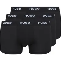 HUGO para hombre. 50469786 Pack 3 Bóxers Elásticos Logo CIntura negro (S), Homewear, Algodón, outlet 2026.