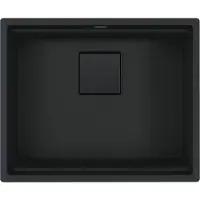 Franke Fregadero encimera Mythos, lavabo de Fragranit, modelo KNG 110-52, color negro mate, con mando giratorio, a partir de 60 cm. Código: 125.0685.161.