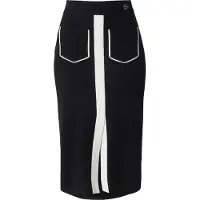 Karl Lagerfeld Bw Knit Skirt White/black Talla: L | Faldas Midi Outlet | Mujer | Blanco