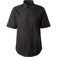 Armani Exchange para hombre. XM001935AF16631UC001 Camisa Jacquard negro (S), Casual, Algodón, Manga corta, outlet 20