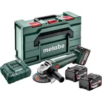 Metabo W 18 L 9-125 Quick Set, 8500 RPM, 12,5 cm, batería, 4 Ah, 1,6 kg, motor sin escobillas
