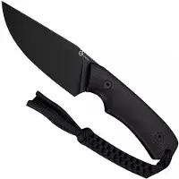 CIVIVI Gander C24058B-2, Black Stonewashed 14C28N, Black Canvas Micarta, cuchillo fijo, diseño de Matt Gentry